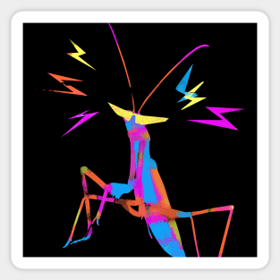 Partying Mantis in Cool Shades Sticker